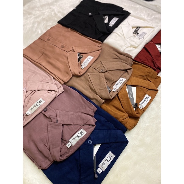 SHIRT by NCK Label || BASIC SHIRT || NUHA SHIRT ( KEMEJA POLOS ) rayon twill zara