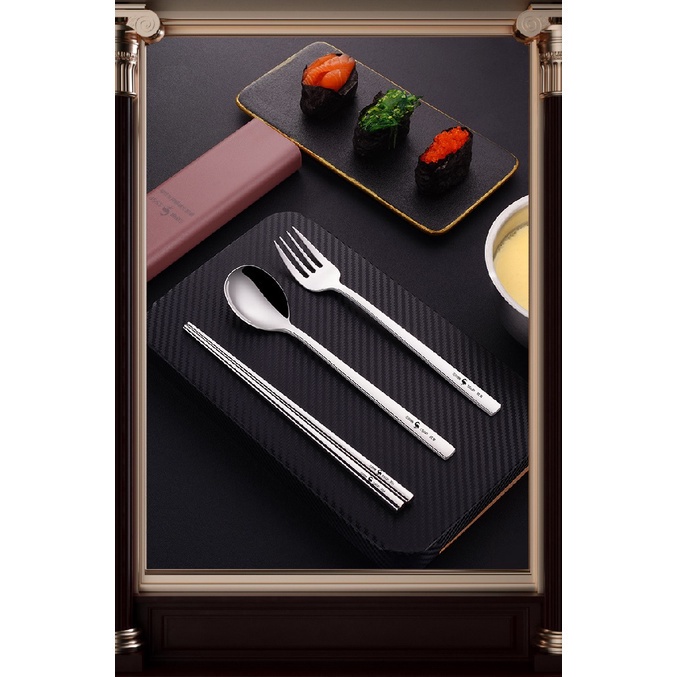 AKN88 - SSGP Stainless Steel Cutlery Set - Set Alat Makan Sendok Garpu Sumpit