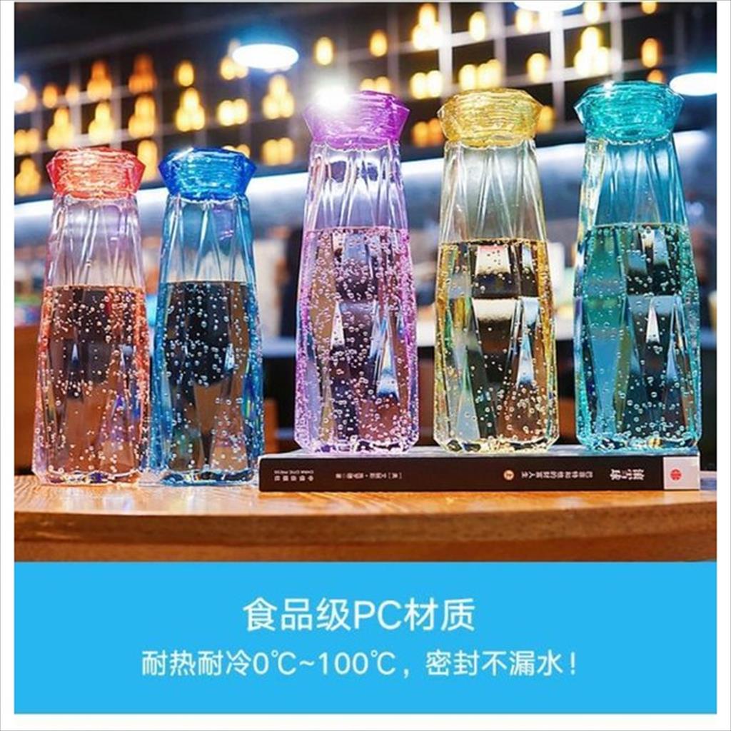 YA 249 - My Bottle Botol Kaca Minum Diamond Tumbler Termos Unik BPA FREE Bahan Beling