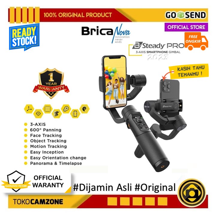 Jual Brica B-Steady PRO 2023 - 3 Axis Smartphone & Action Cam Gimbal ...