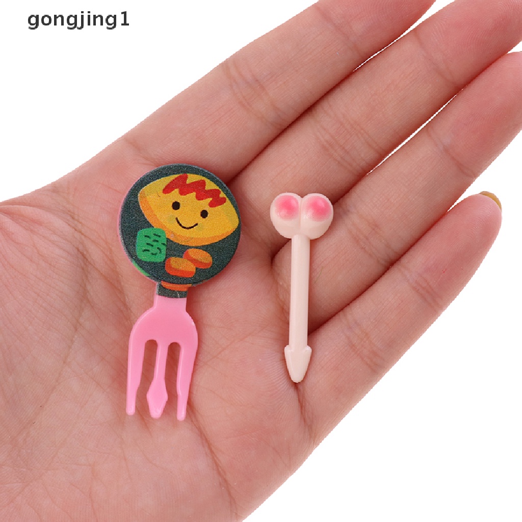 Ggg8/10 /24PCS Garpu Buah Mini Anak Tusuk Gigi Lunch Party Pick Dessert Fork ID