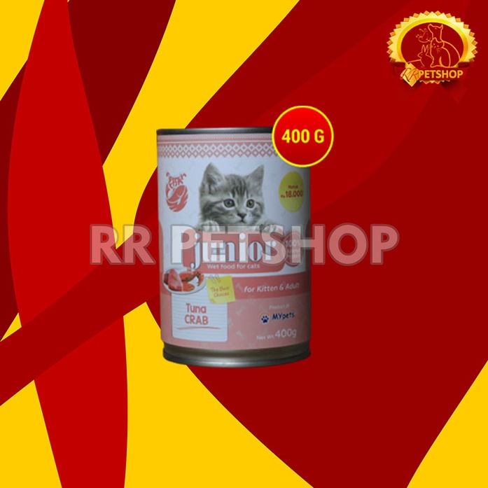 Makanan Kucing Basah Junior Wet Food Kaleng 400 Gram Non Whiskas
