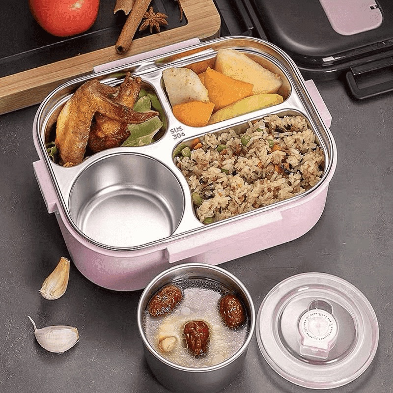 Kotak Makan Stainless Sekat 4 Lunch Box 4 Sekat Kotak Bekal