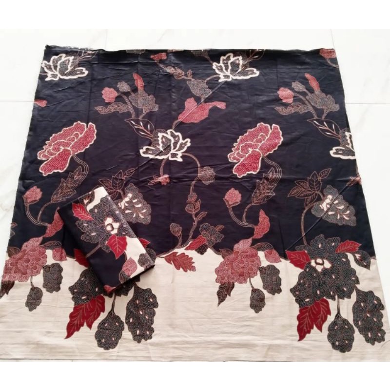 RM Kain Batik Printing Jarik Sogan Hitam Manis Seragam Bridesmaid Tradisional Kamen PutraBrawijaya