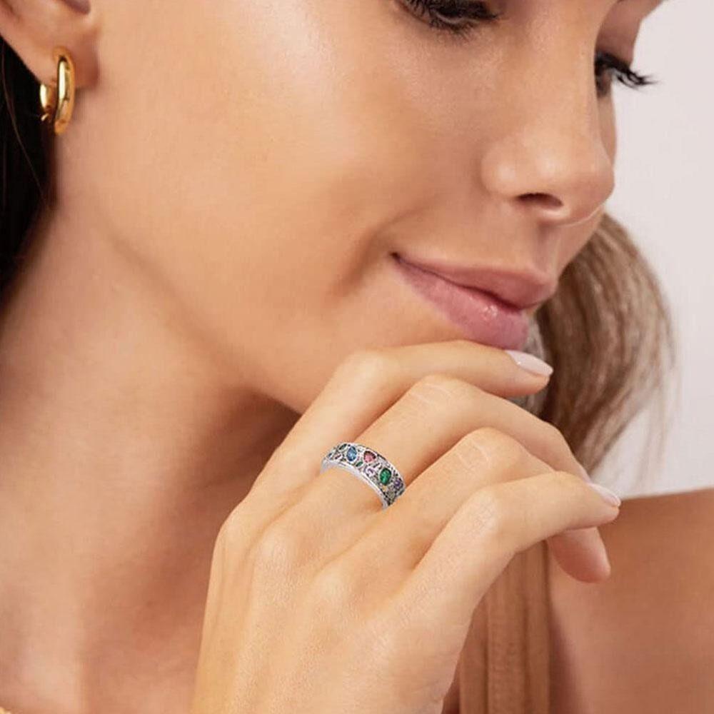 Suyo 2PCS Cincin Crystal-Quartz Ionix Desain Baru String Gallstone Cincin Pelangsing