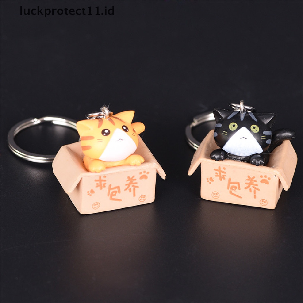 /Fashion Hot// Fashion// 4PCS Cats Keyring Kartun Kucing Gantungan Kunci Mobil Gantungan Liontin Tas Dompet Hadiah.