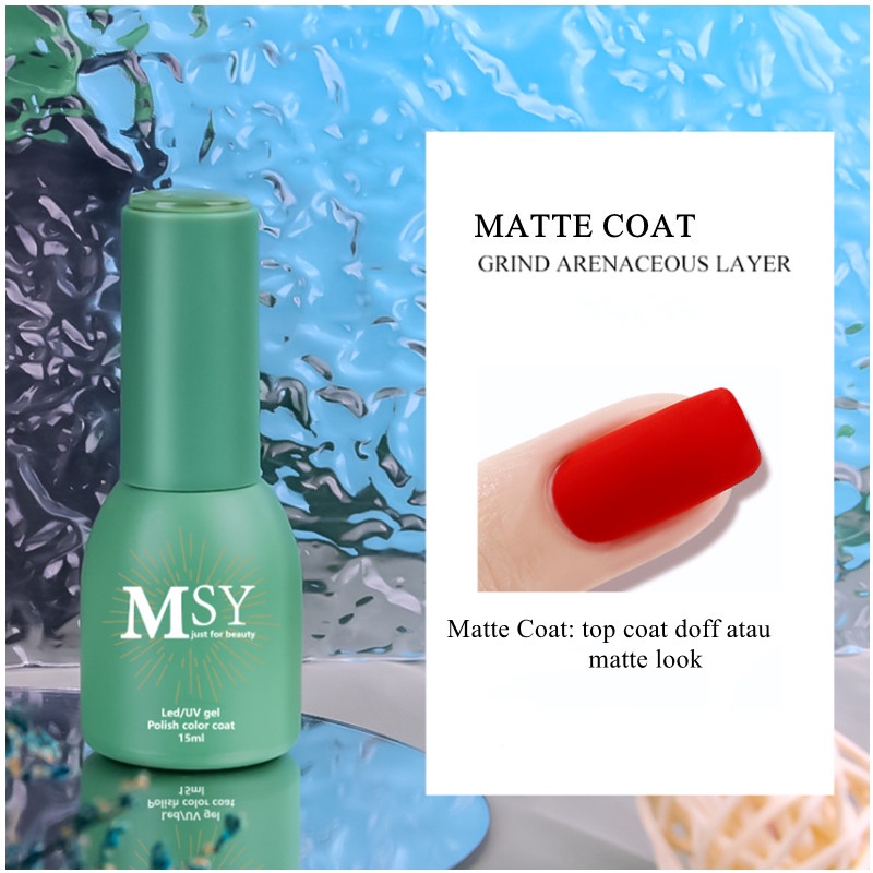 【 COD 】15ml GEL POLISH TOP COAT BASE COAT MATTE TOP COAT 15ml uv led lamp gel polish/15ml KUTEK GEL