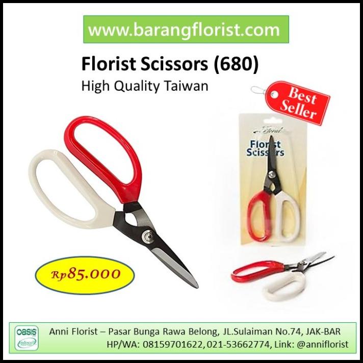 

Florist Scissors (680), Gunting Merah Putih, Gunting Bunga