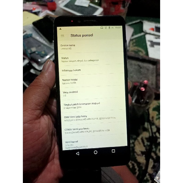 LCD Only dan frame Lenovo K5 Play K350T (Tc error dan masih nempel)Ori Copotan HP