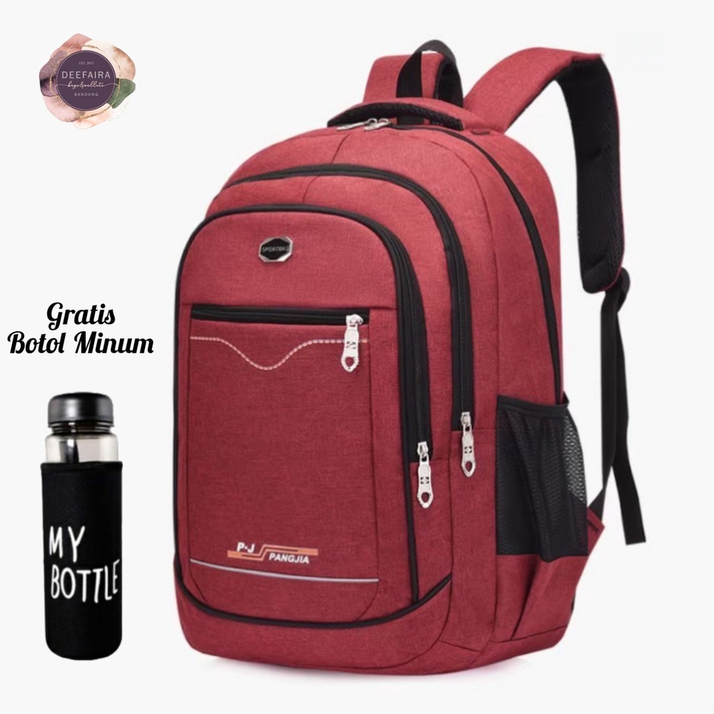 Tas Ransel Bakcpack Pria Motif Dx55 Gratis Botol Minum Untuk Smp Sma &amp; Kuliah