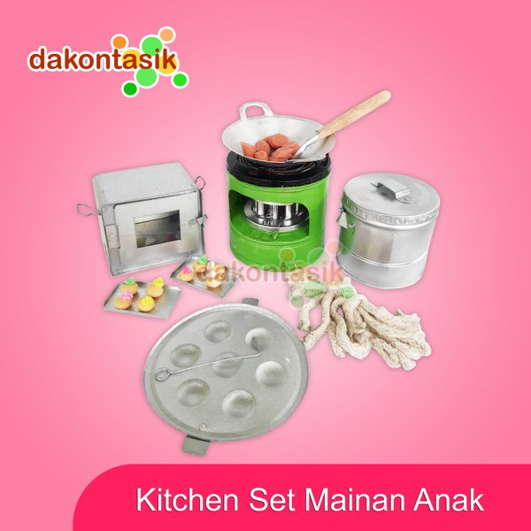 DT-16078 Mainan Alat Masak Anak Kompor Wajan Sodet bisa memasak beneran