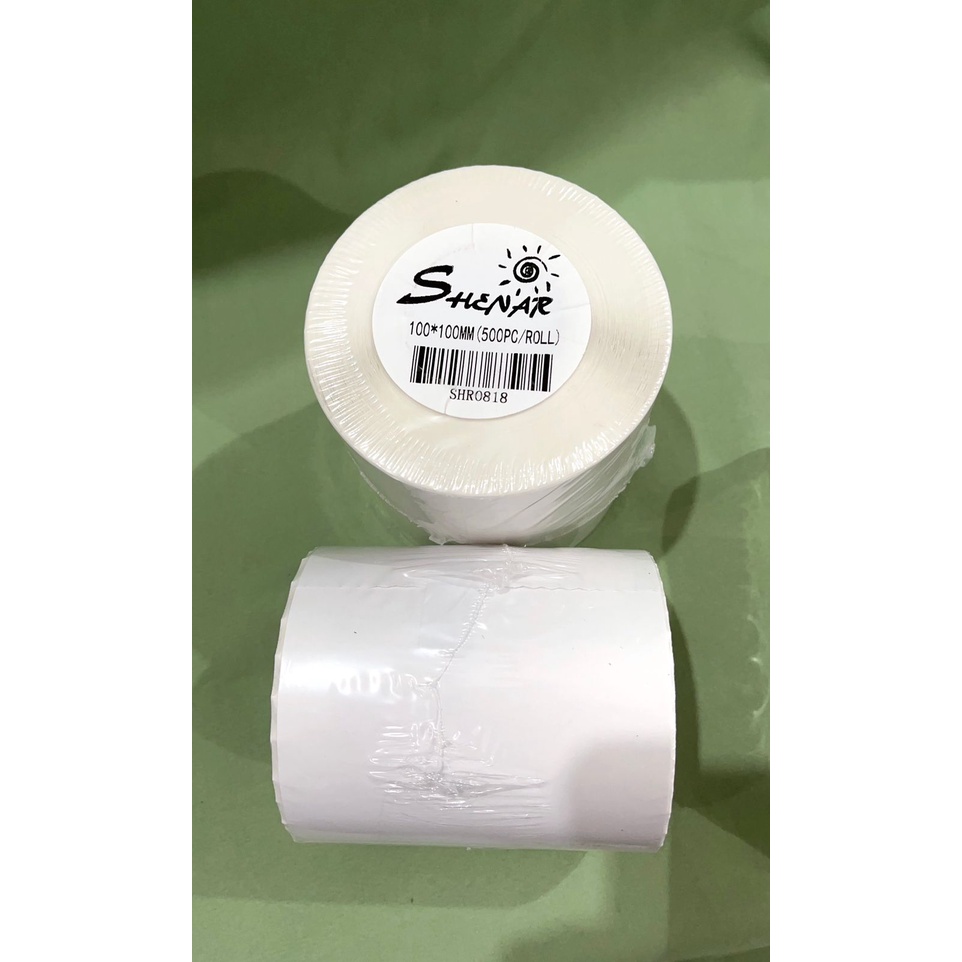 NEW-SHENAR THERMAL LABEL 100x100 Isi 500pc Thermal Paper Roll Lebih Tebal