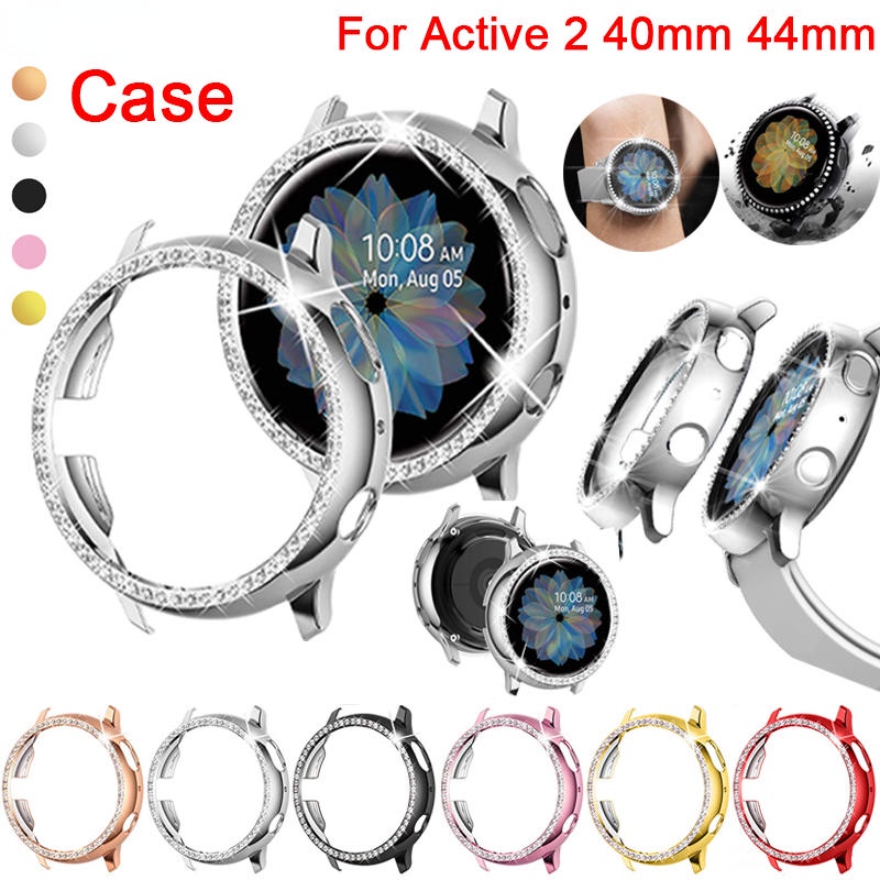 Diamond Casing Pelindung Layar PC Untuk Samsung Galaxy Watch Active2 40mm 44mm Bumper Tipis Shell Cover For Galaxy Watch Active2