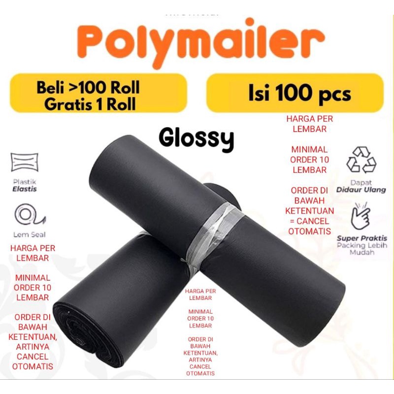 

1 LEMBAR PLASTIK POLYMAILER TEBAL 16*20 HITAM HARGA PER LEMBAR