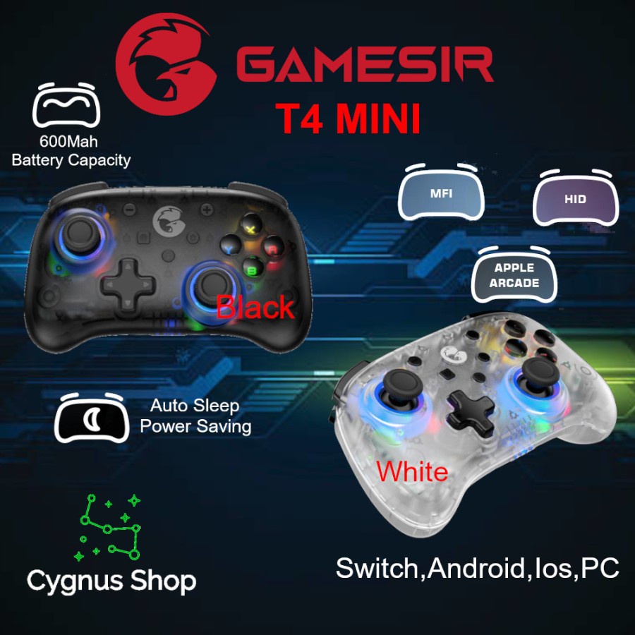 GameSir T4 Mini Gamepad Game Controller Multi-platform Game Joystick Smartphone PC Windows