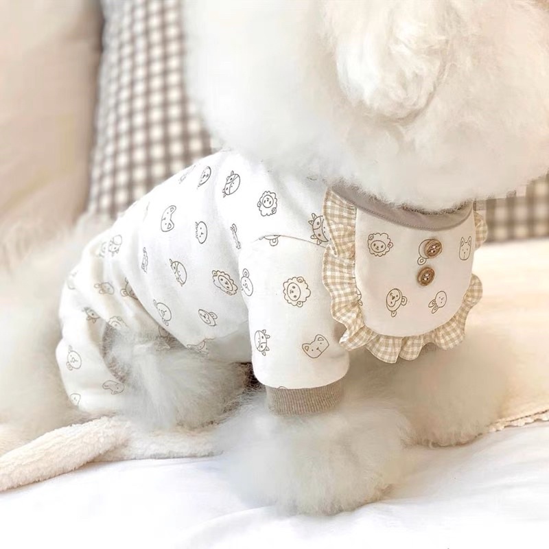 Piyo piyama with bib - baju anjing