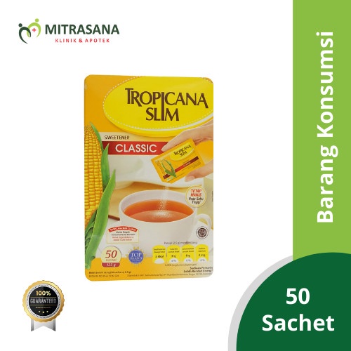 

TROPICANA SLIM SWEETENER CLASSIC BOX 50 SCH & 100 SCH