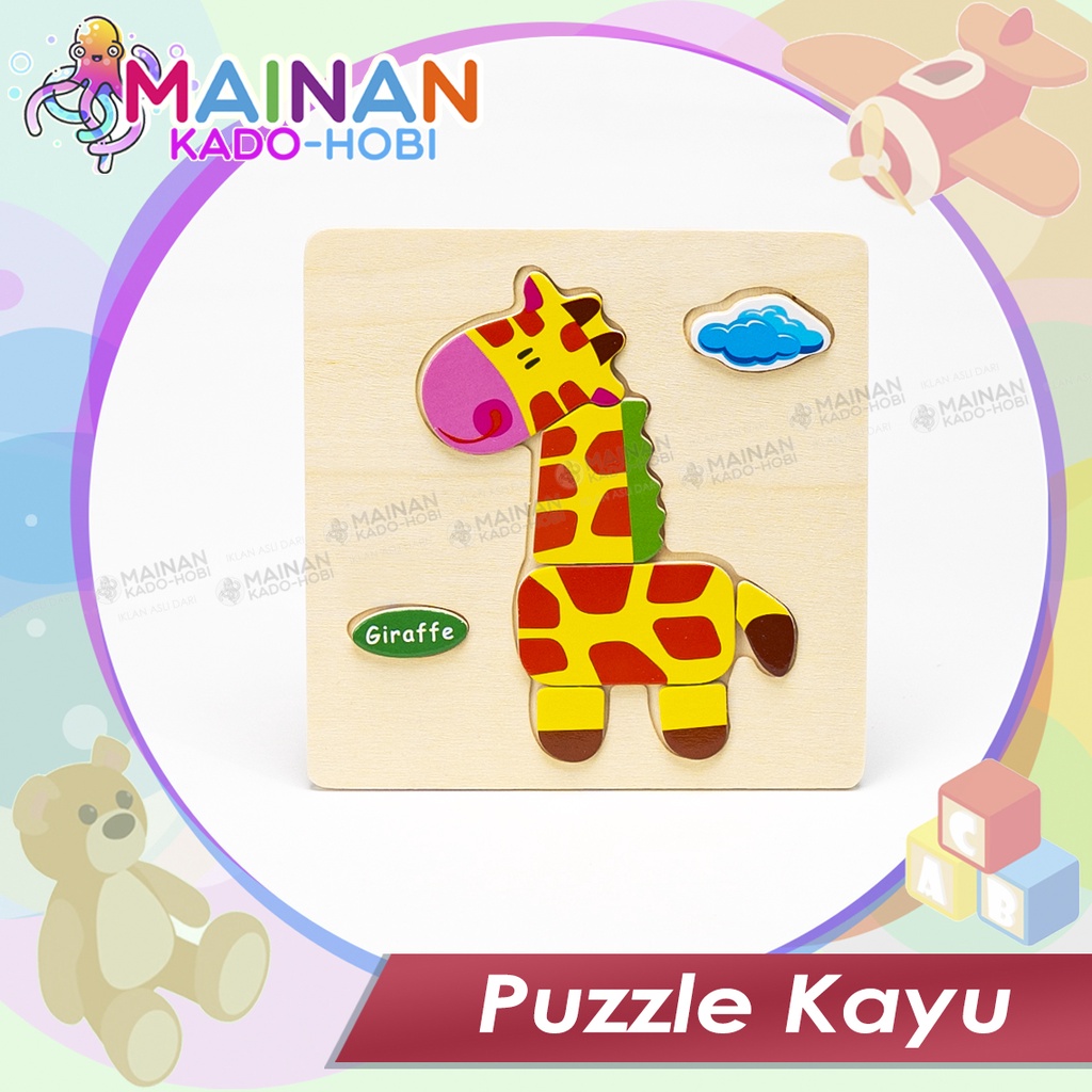 KADO CHRISTMAS NATAL MAINAN  ANAK PUZZLE TOYS ANIMAL GIRAFFE