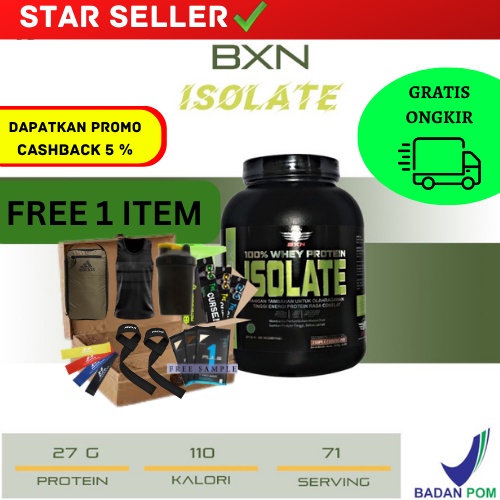 BXN WHEY PROTEIN ISOLATE 5lbs 5 lbs suplemen fitness protein gym otot