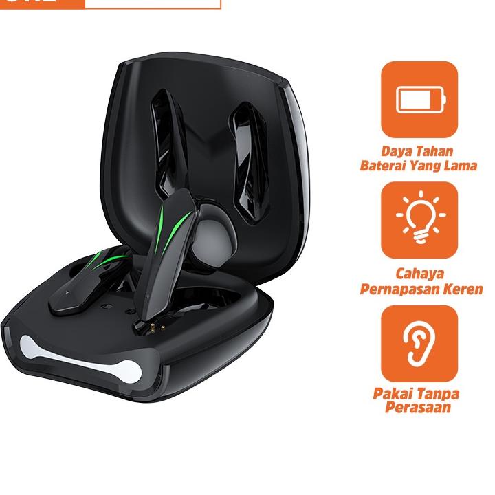 Kualitas Dijamin BASIKE Headset Bluetooth TWS E-Sports Gaming TWS Earphone Bluetooth Headset Dengan 