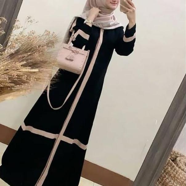 EXCLUSIVEpromo-big sale-Best seller-dress hitam-dress polos-murah gamis turkey-gamis turki terbaru a