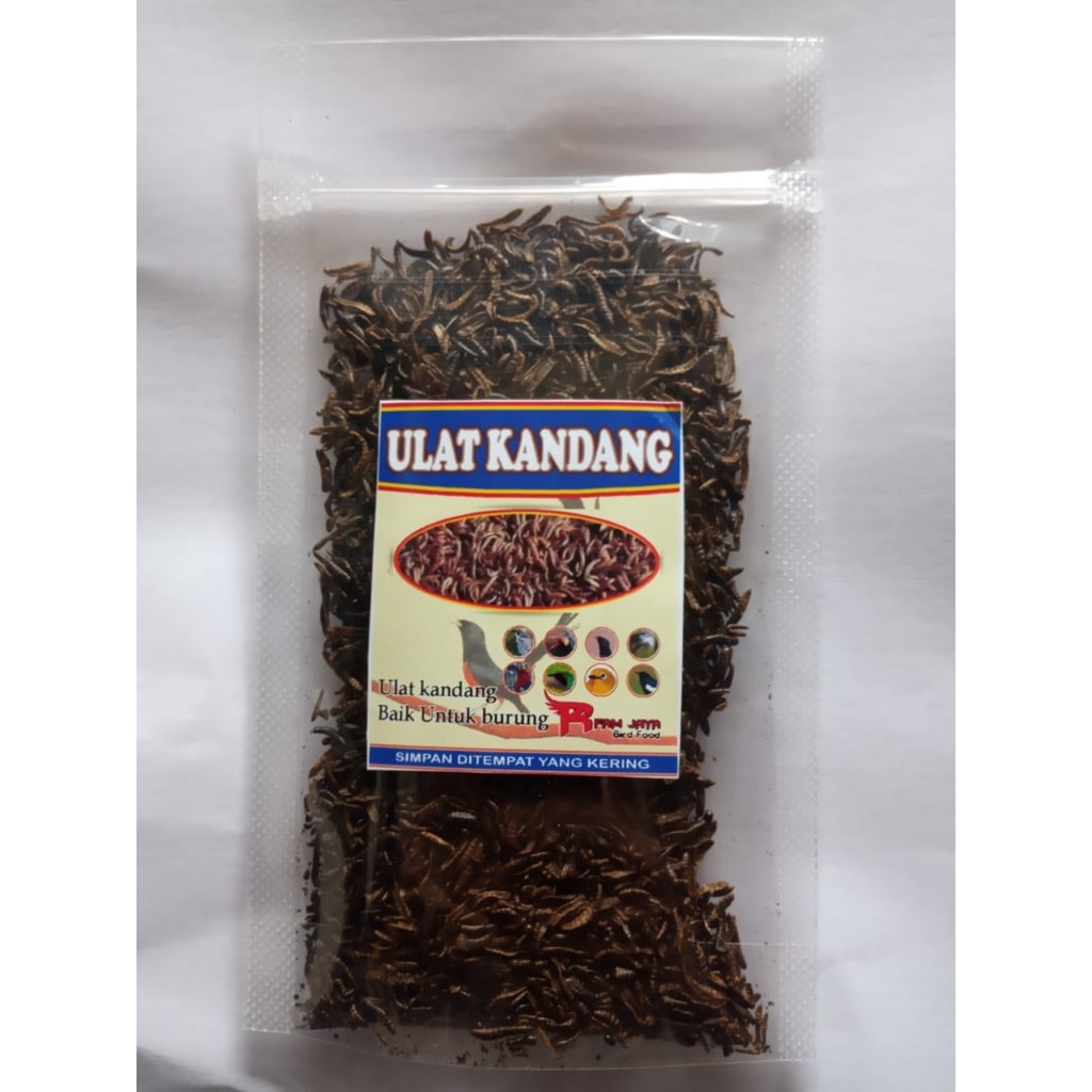 ULAT KANDANG KERING 25 GRAM PAKAN BURUNG IKAN HAMSTER SUGAR GLIDER