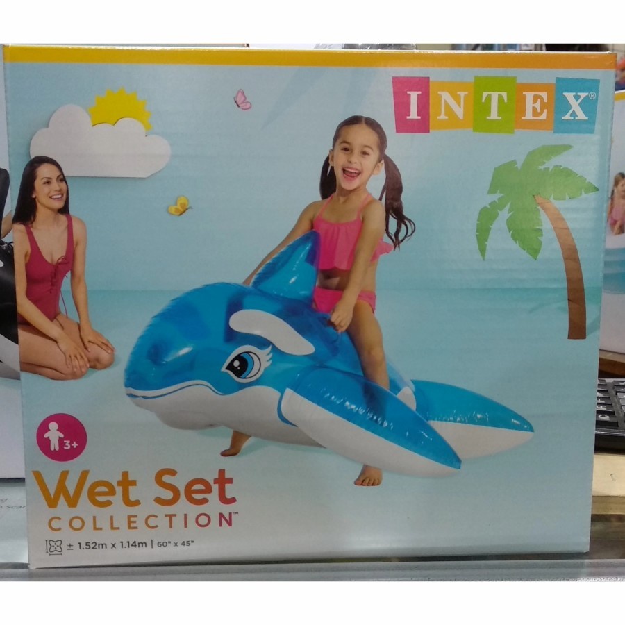 INTEX 58523 Pelampung Renang Anak Paus Biru Lil Whale Ride-On