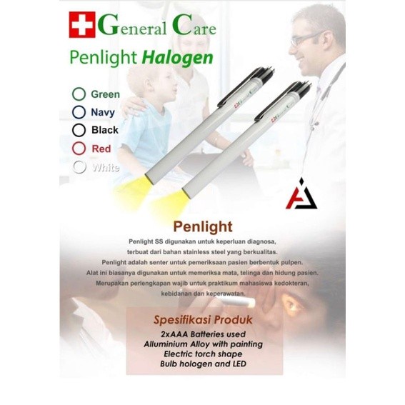 GC Penlight LED Halogen General Care / Senter Medis / Pen Light GC