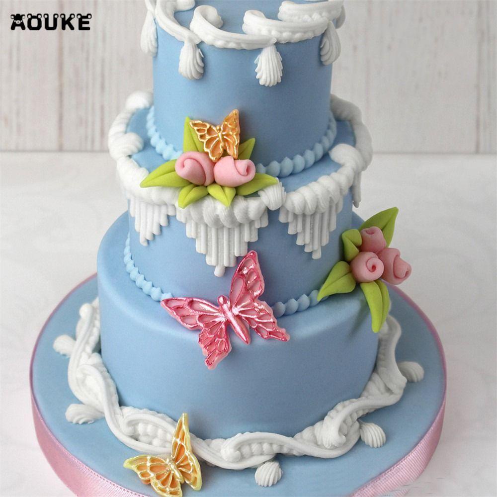 [Elegan] Butterfly Cetakan Silikon 3D Tanpa Bau Dekorasi Kue Fondant Cake Dessert Sugar Craft Cetakan Coklat