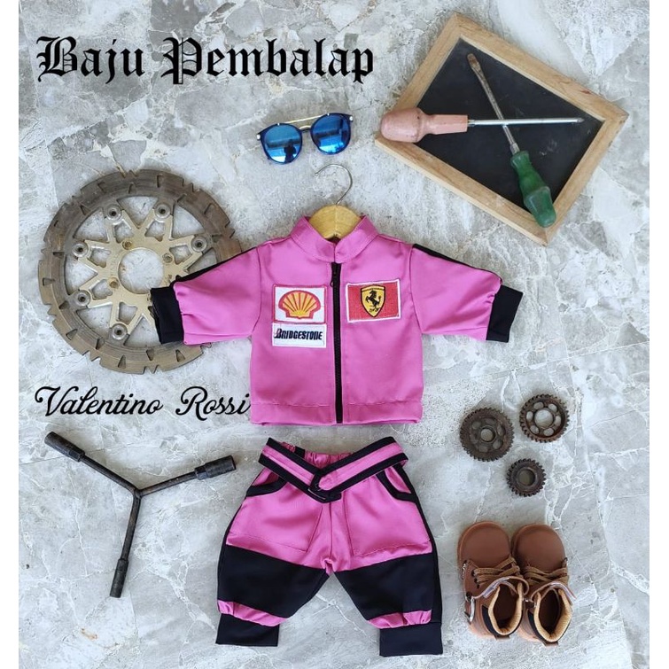 Baju Pembalap Cowok/Baju Valentino Rossi/Kostum Balap/Kostum Anak