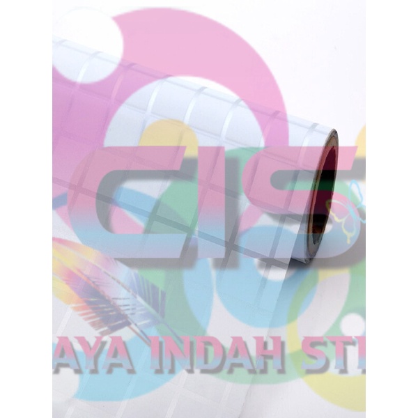 Stiker Kaca Kaca Film Pelapis Jendela Kaca motif Kotak Kotak