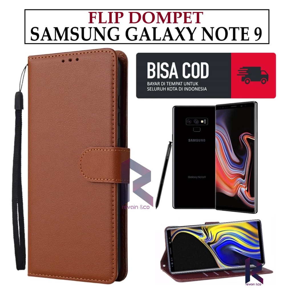 CASE SAMSUNG GALAXY NOTE 9 FLIP WALLET LEATHER KULIT PREMIUM SARUNG BUKA TUTUP KESING HP FLIP CASE SAMSUNG GALAXY NOTE 9