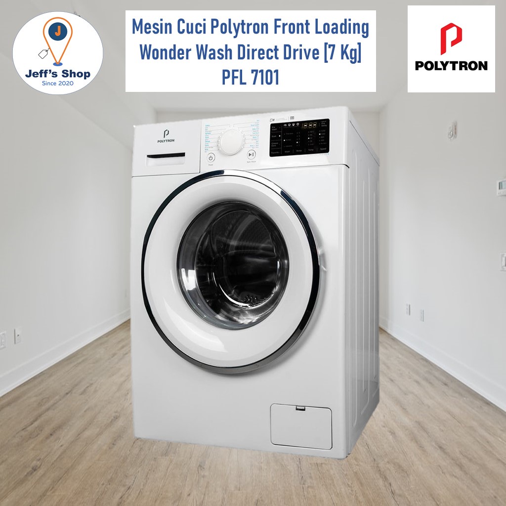 Mesin Cuci Polytron Front Loading Wonder Wash Direct Drive [7 Kg] PFL 7101