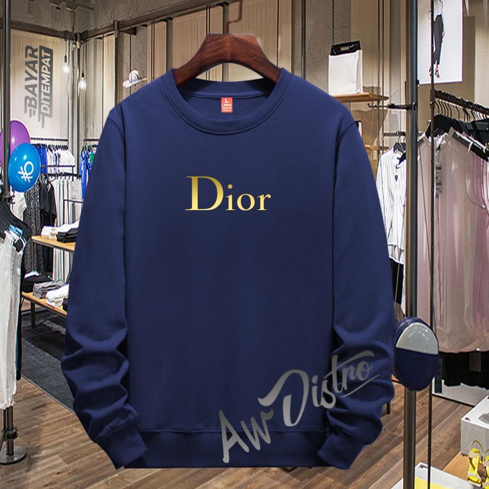 (H-V4V-♥) COD Sweater Distro Dior Gold Premium Quality Sweater Tulisan Jaket Kata-Kata Hoodie Sablon