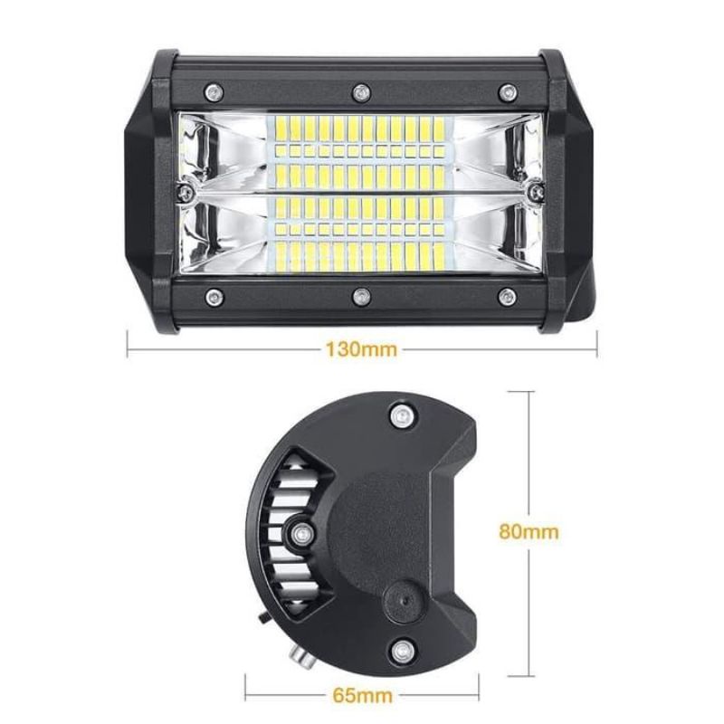 Lampu Sorot Mobil 12-24V 72 Watt Lampu Tembak Led Work Light Bar Cree