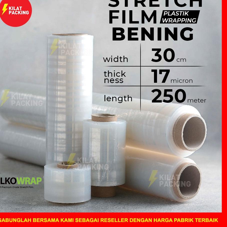 

오 Stretch Film Bening UKURAN 30 CM X 250 M Plastik Wrapping Delkowrap SATUAN Update