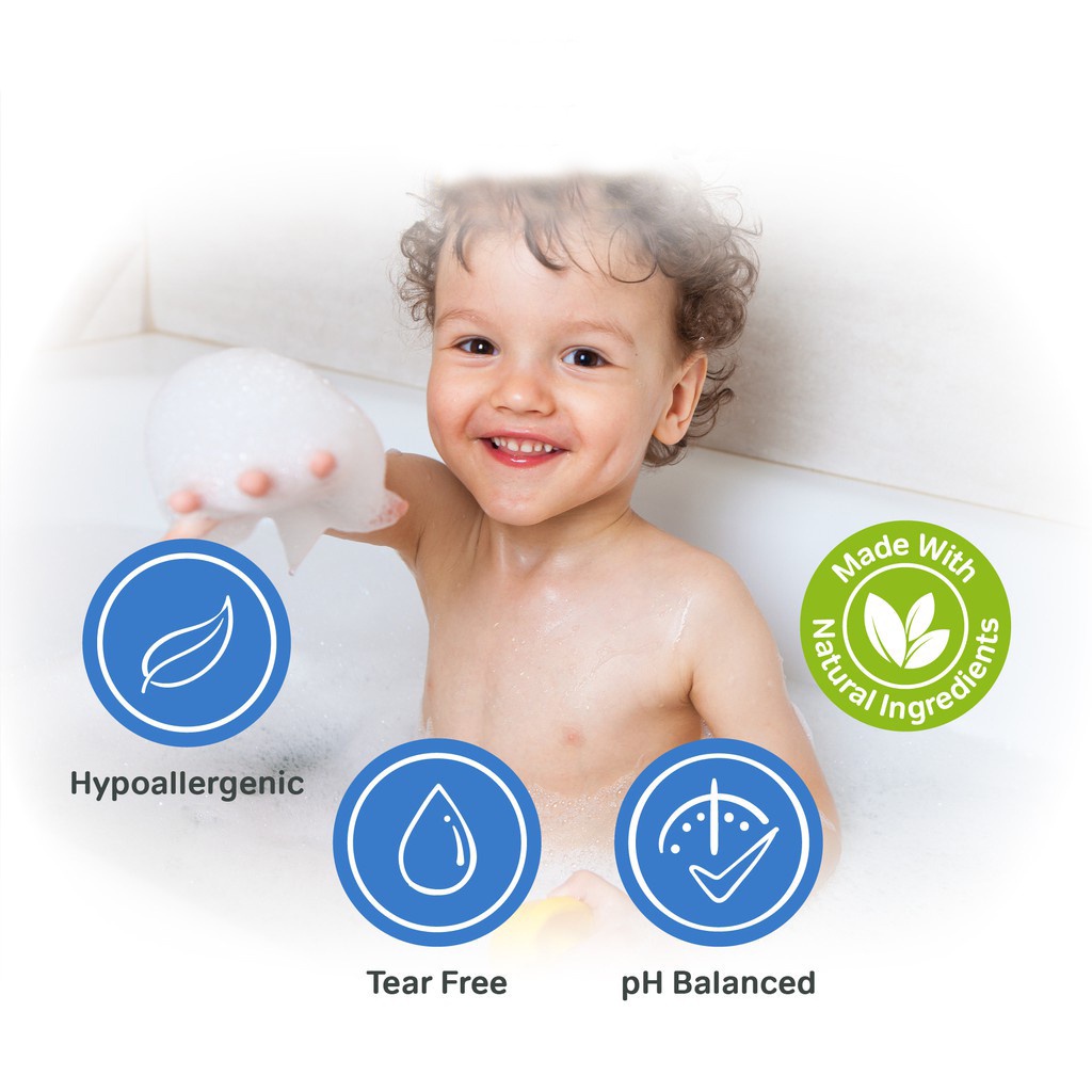 Sabun bayi cair Shampo anak Sabun bayi Sampo bayi 500ML Sampo 2-in-1 &amp; Pembersih Tubuh Menutrisi dan melindungi kulit bayi Bahan-bahan yang aman dan alami Ketenangan pikiran yang lebih bagi orang tua