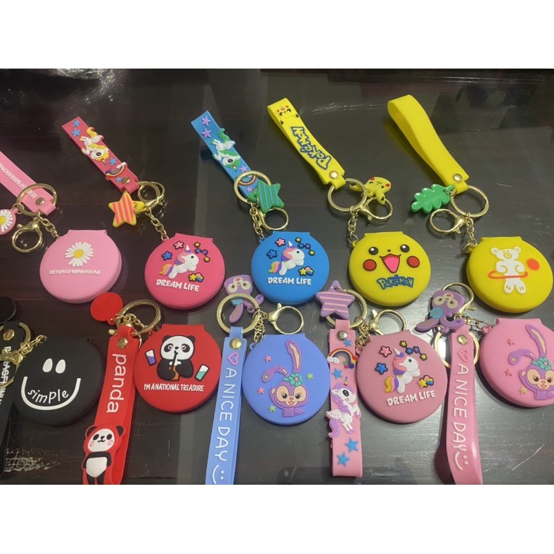 GANTUNGAN KUNCI SOUVENIR KARAKTER MIRROR CERMIN/GANTUNGAN KUNCI BONKEA LUCU