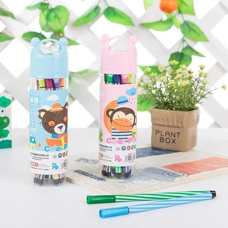 12 PCS CAT Pencil SPIDOL Warna Warni Pasifik UNIK Lucu Bagus Viral Mainan Buat Anak anak Metalik 12 COLOUR untuk Dipilih 0.7Mm Titik Ekstra Halus Pena Tahan AIR Water Minyak OIL Lengkap Permanen Pada Batu Logam Kaca Kayu Album DIY BLUE YELLOW ORANGE NEAVY