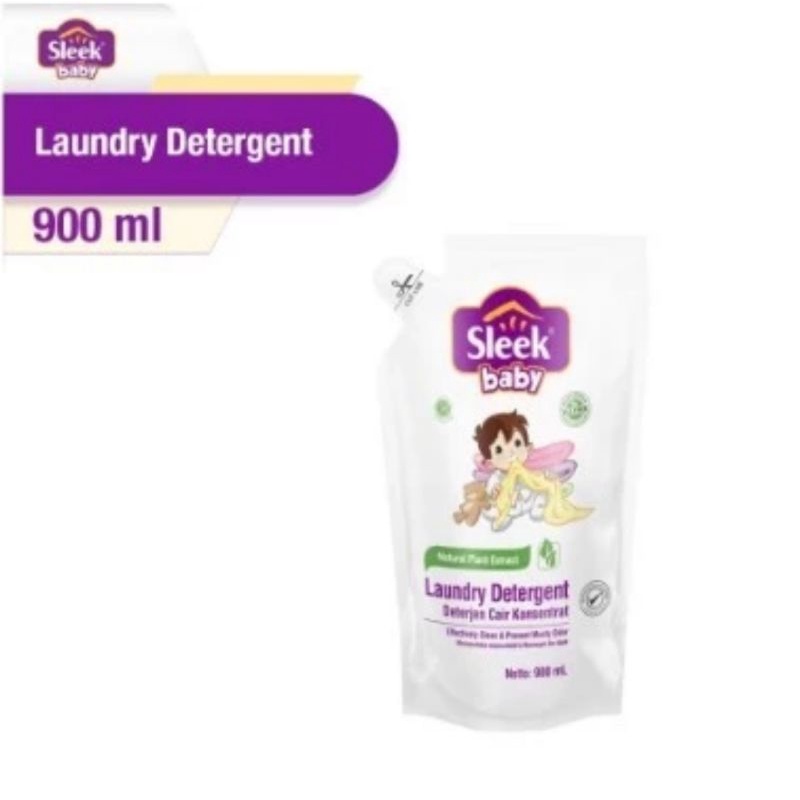 Jual SLEEK Baby Laundry Detergent Deterjen Cair 900 mL Shopee Indonesia