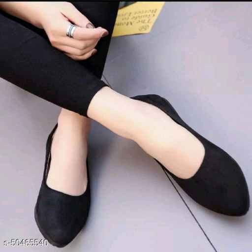 Sepatu flat kantor kondangan / sepatu balet hitam polos