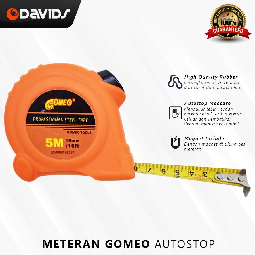 Meteran Tukang Roll Paling Bagus Measuring Tape 5 Meter 7.5 5m Gomeo