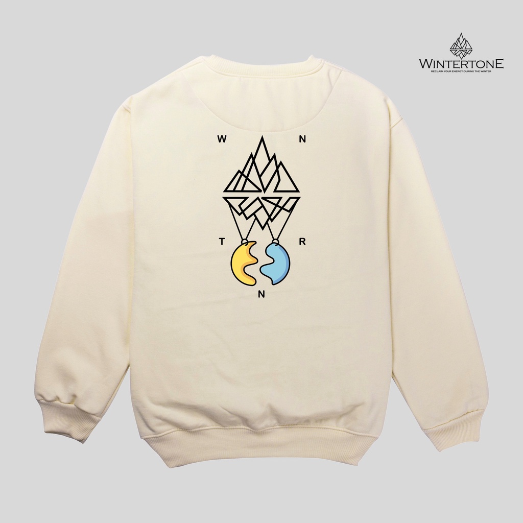Crewneck Distro Pria Aesthetic Cream Streetwear WNTRN Sweater Crewnek Sweatshirt Oversize WINTERTONE Cowok Switer Pria Oblong Lengan Panjang Sweeter Hitam Bigsize Unisex Cewek Cowok