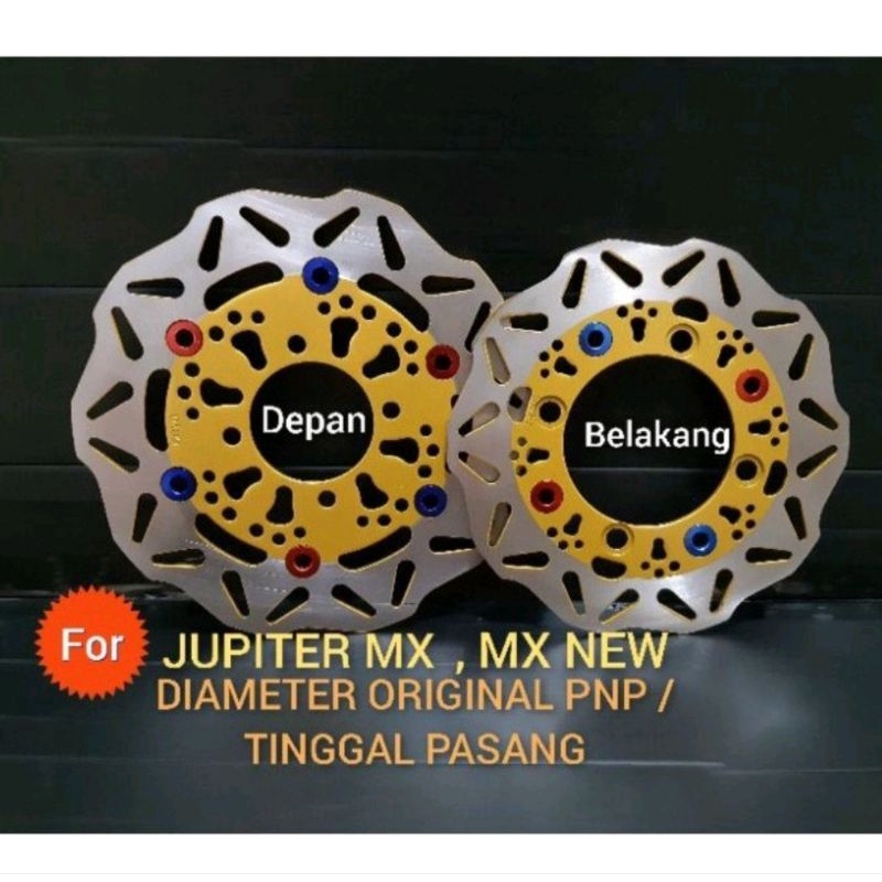 Disc Cakram Depan Belakang Variasi Ukuran Standar Depan 220mm Belakang 200mm Motor Jupiter MX Old Jupiter MX New