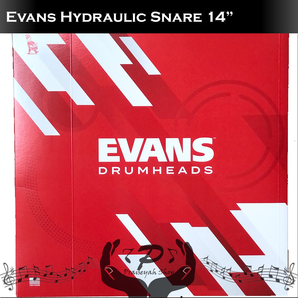Evans Hydraulic Snare 14 inch Head Drum Black Coated Original USA