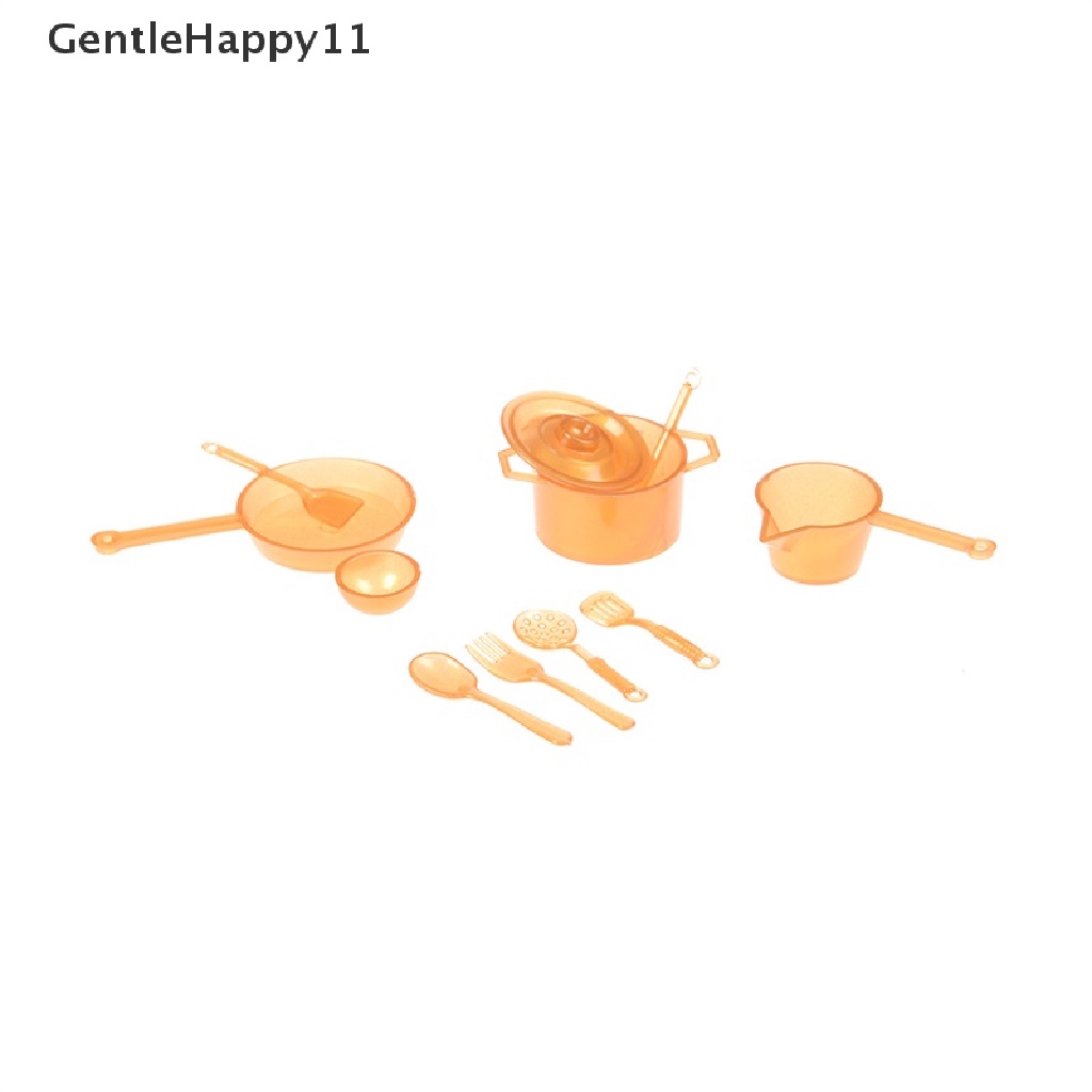 Gentlehappy 10pcs Mainan Peralatan Makan Mini Dapur Makan Untuk BJD Rumah Boneka Aksesori Bermain Mainan Peralatan Makan Dapur Mini Mainan Aksesoris Furniture Makanan Untuk Boneka KeyameiDecor Kitchen Min