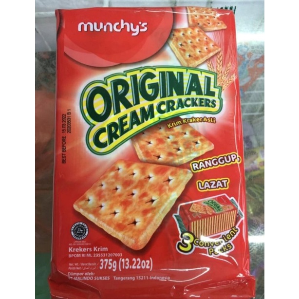 

Munchys Original Cream Crackers 375gr impor Malaysia