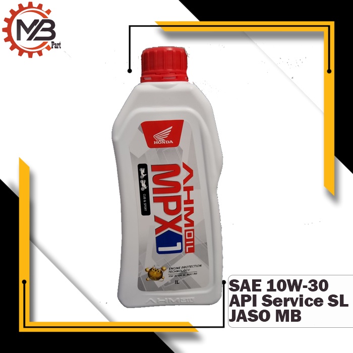 Oil AHM Oli MPX 1 1L 1 Liter Motor Bebek 4Tak SAE 10W-30 SL JASO MA