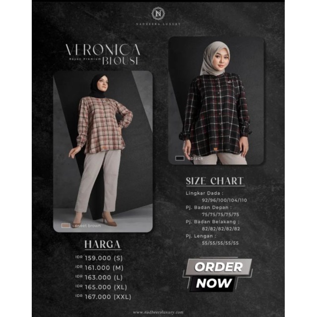 blouse rayon nadheera terbaru veronica