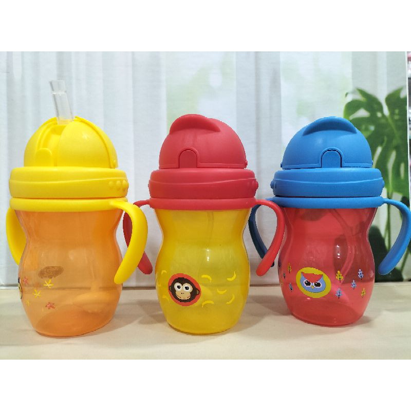 Training Cup With Straw Baby Safe/Botol Minum Dengan Sedotan(270 Ml) BPA Free SK 019